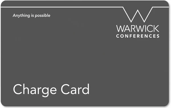 Warwick Conferences RFID card produced by CampusRFID