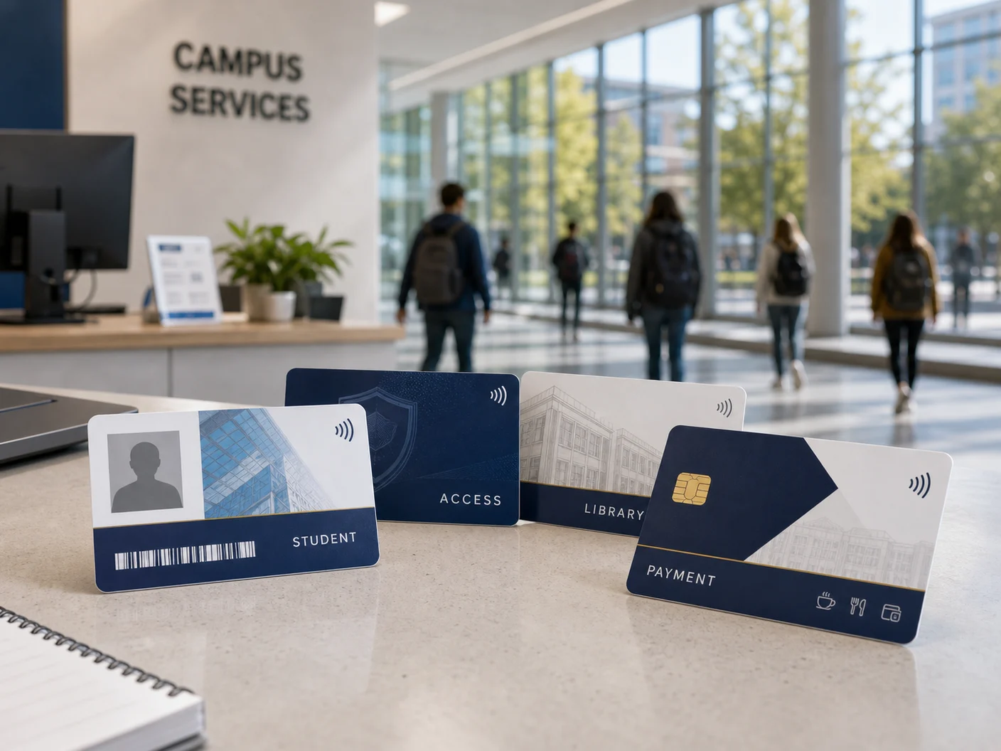 University RFID campus cards for student identification and access control